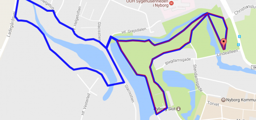 4,7 km langs voldgraven ved Nyborg Slot