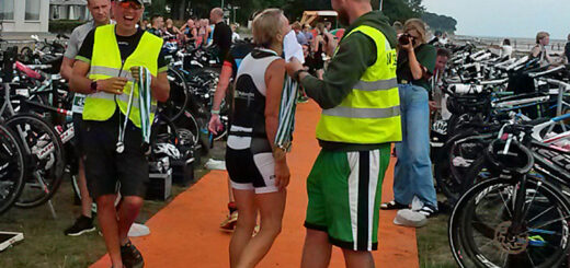 Kort triatlon på stranden