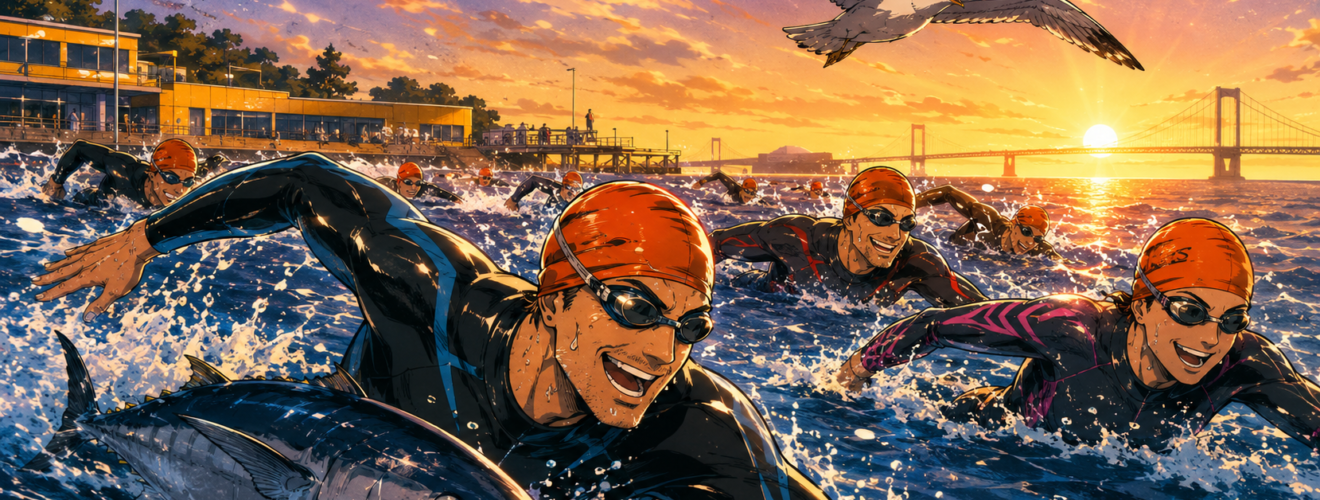 Open water havsvømning i Storebælt