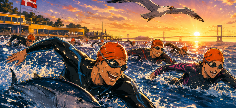 Open water havsvømning i Storebælt